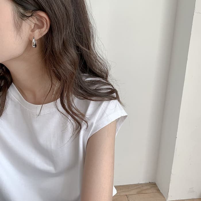 骨格ウェーブ服フレンチスリーブTシャツトップス