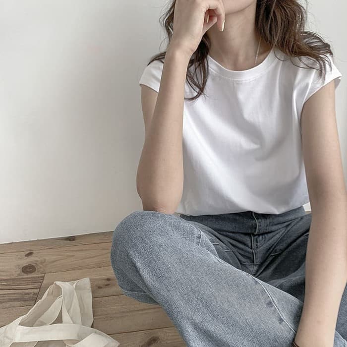 骨格ウェーブ服フレンチスリーブTシャツトップス