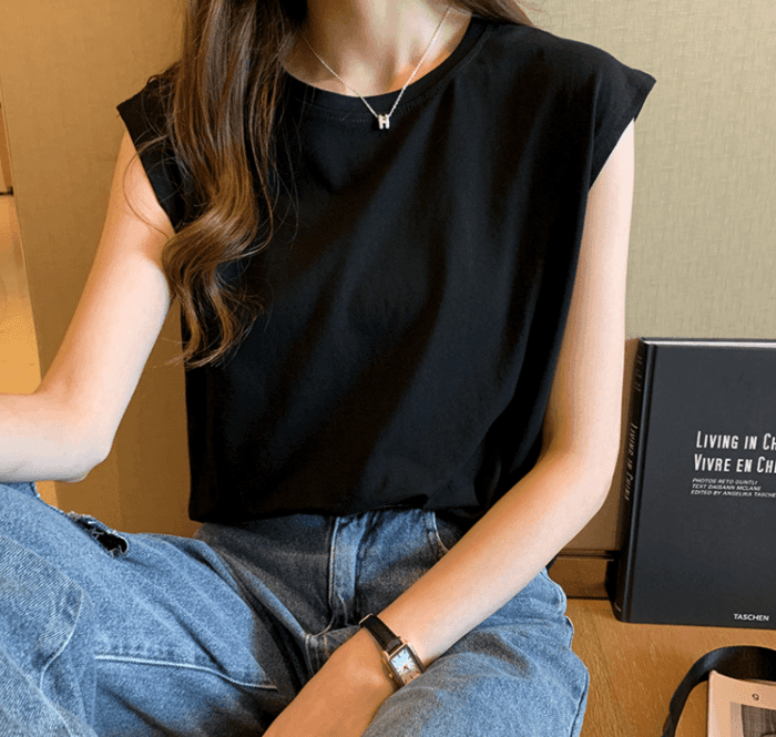 骨格ウェーブ服フレンチスリーブTシャツトップス