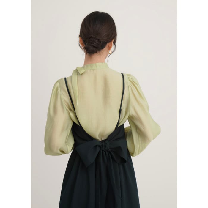 骨格ウェーブ服ウエストマークフレアキャミワンピース