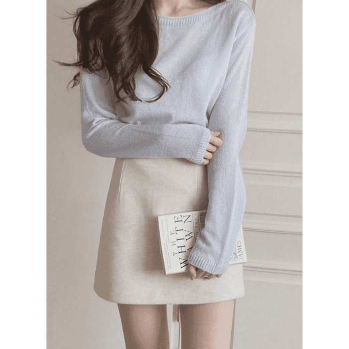 骨格ウェーブ服ハイウエストミニスカート