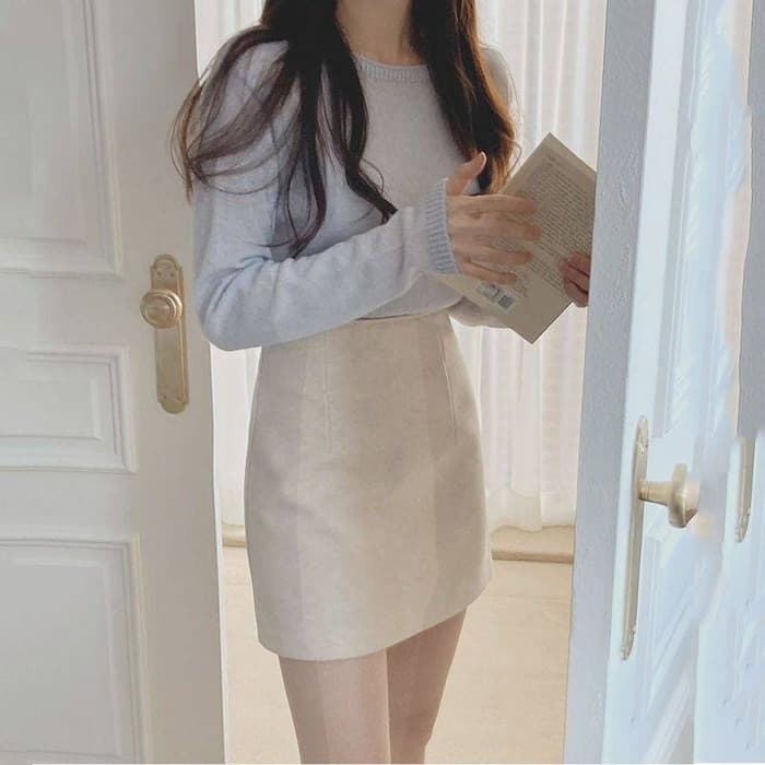 骨格ウェーブ服ハイウエストミニスカート