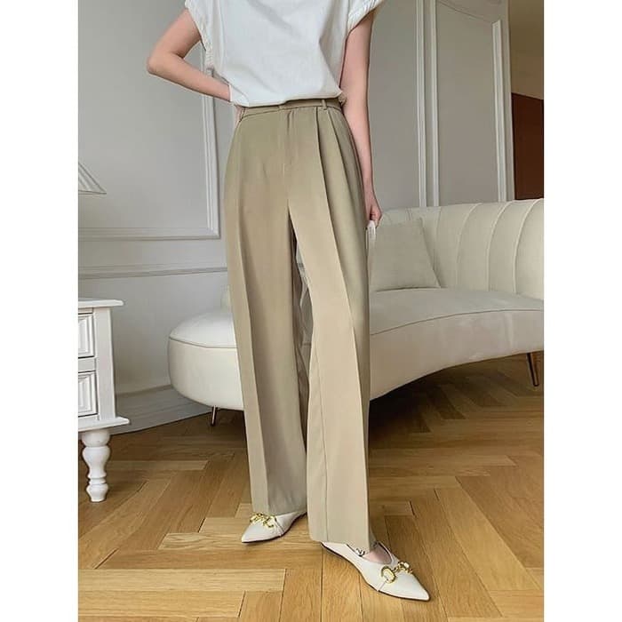 骨格ウェーブ服ハイウエストワイドパンツ